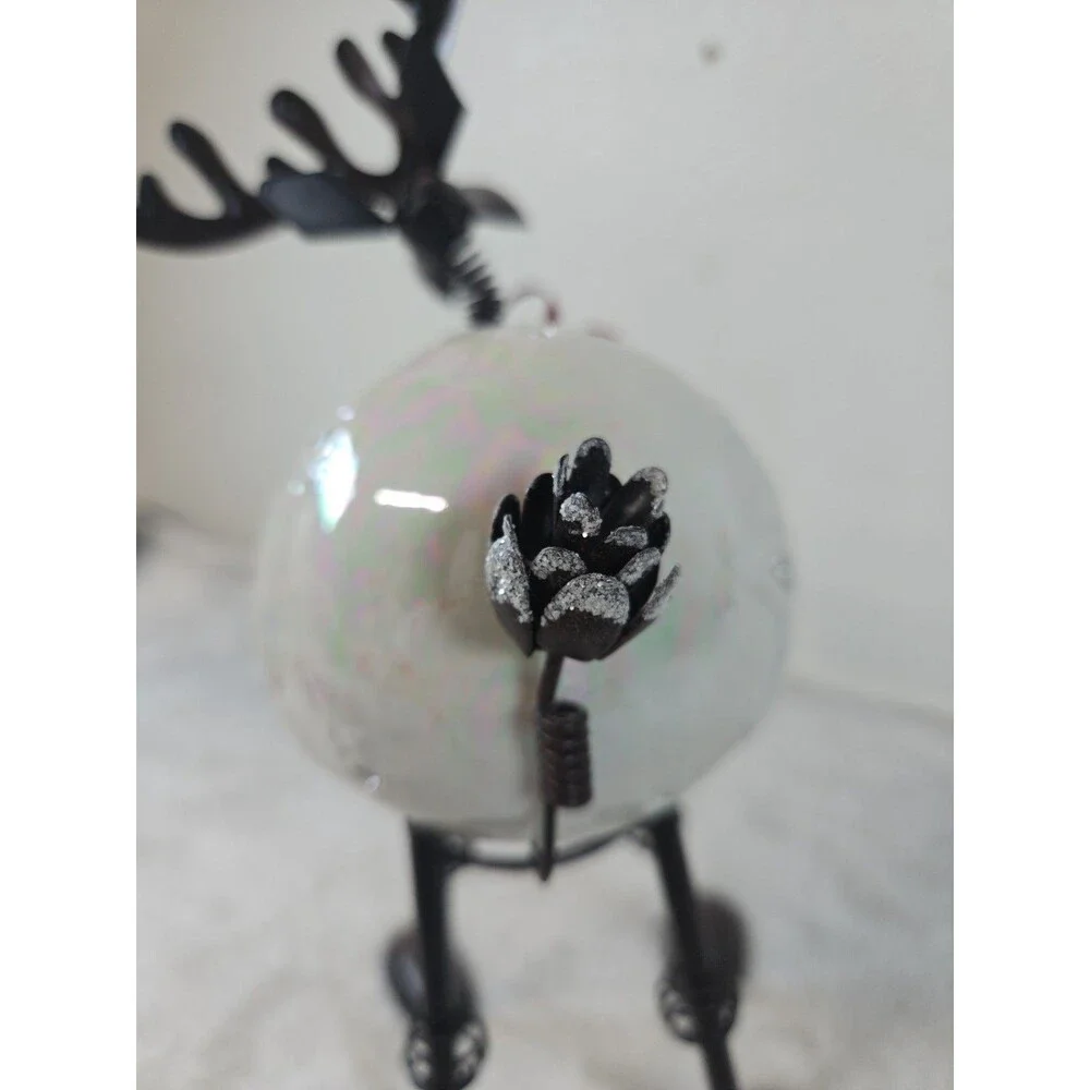 Rare Vintage Pier 1 Imports Reindeer Bobblehead Tealight Candle Holder